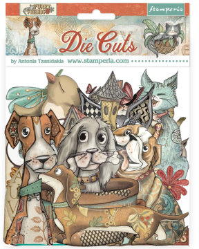 Furry Friends Die-Cuts, 47 pieces